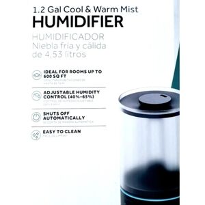 1.2 Gal Cool & Warm Mist Humidifier